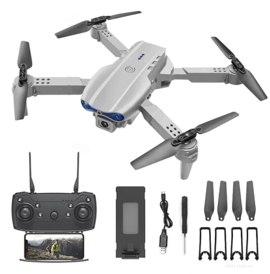 Drone Optical Flow E99 / Dual Camera / 1 Bateria / Recarregavel - Cinza