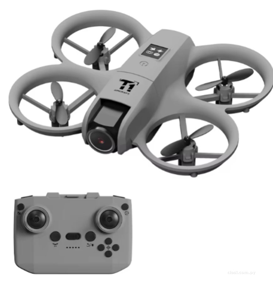 Mini Drone Aircraft Mini T1 Aerial Com Camera / Controle Remoto / App KY UFO - Cinza
