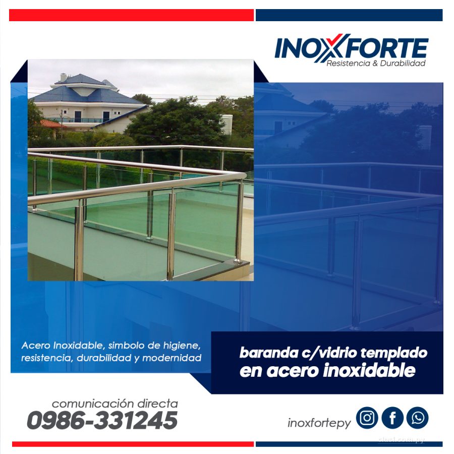 Baranda para escalera y balcón de acero inoxidable