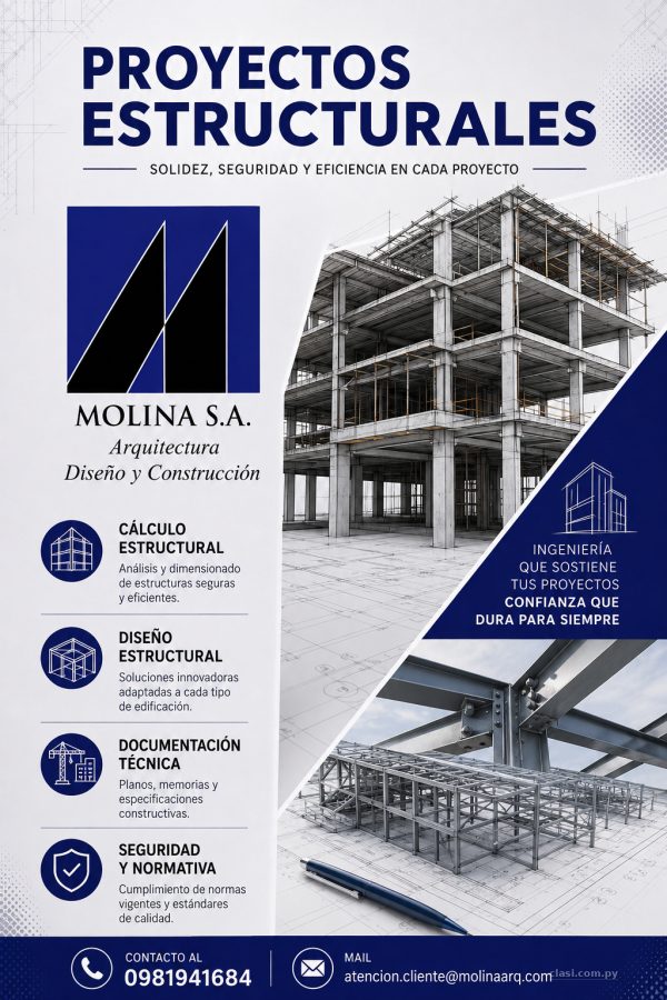 PROYECTOS Y CÁLCULOS ESTRUCTURALES EN GENERAL. DESARROLLO DE OBRAS