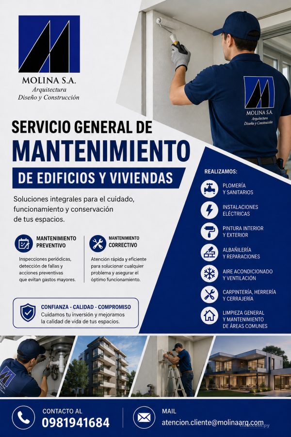 SERVICIO DE MANTENIMIENTO GENERAL DE EDIFICIOS Y VIVIENDAS